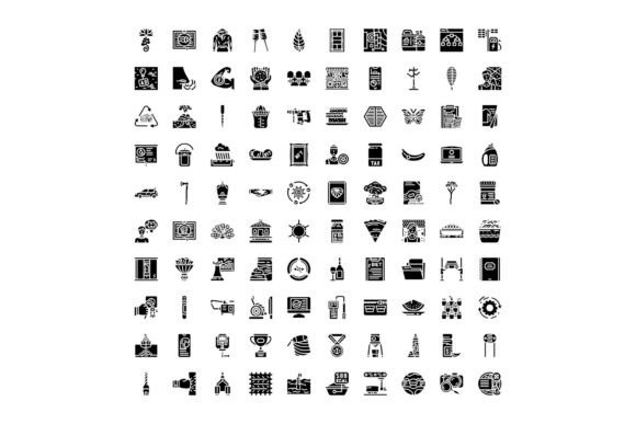 Collection of Business, Lifestyle, and T Icons