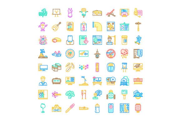 Collection of Various Objects Symbols: A Versatile Visual Language for Modern Communication