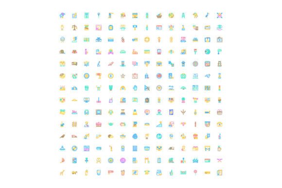 Colorful Line Art Icons: A Dynamic Tool for Modern Design and Communication