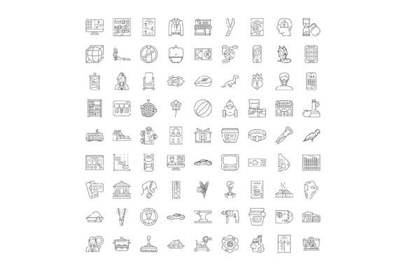 Diverse Line Icons Collection for Variou