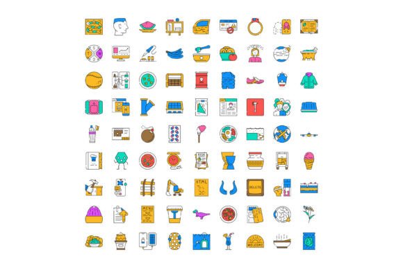 Diverse Linear Web Icons Bundle Collecti