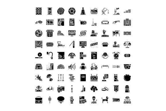 Flat Black Icons for Vario