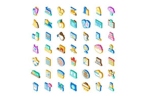 Isometric Icon Set Representing Diverse