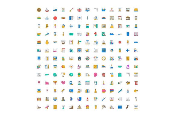 Large Collection of Diverse Flat Design